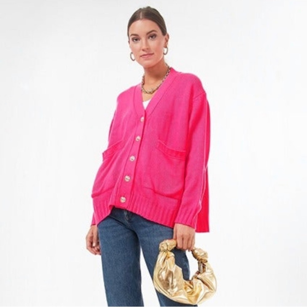 Tuckernuck Bright Pink Cardigan